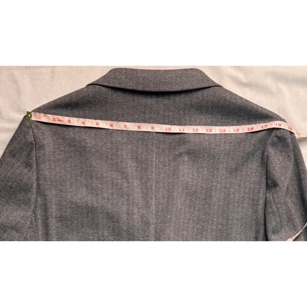 Stafford Mens 42L Classic Fit Stretch Blazer Charcoal Herringbone Sport Coat NEW